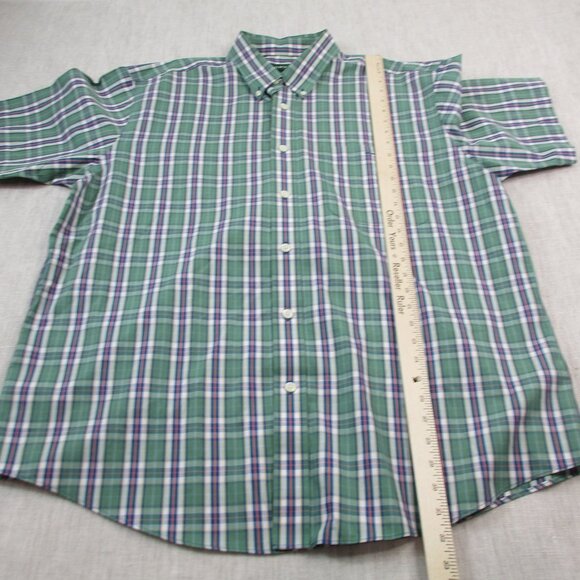 Orvis Shirt Mens XL Multi Plaid Classic Fit Short Sleeve Collared Button Down - Picture 5 of 8